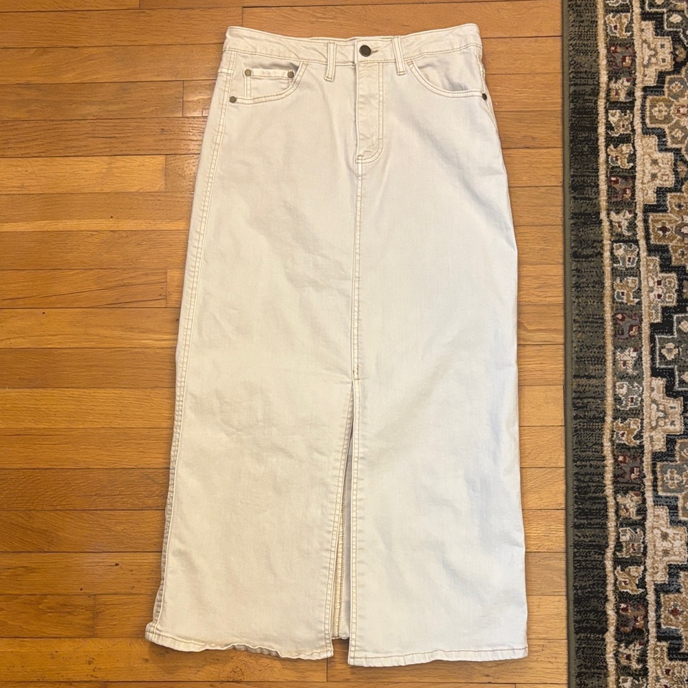 Oat New York Jean Denim Style Maxi Skirt